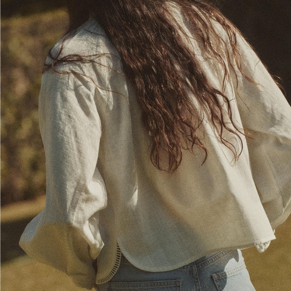 Zara embroidered top XS - Picture 3 of 5